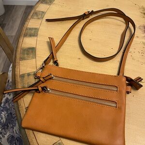 Tan Leather Crossbody Bag